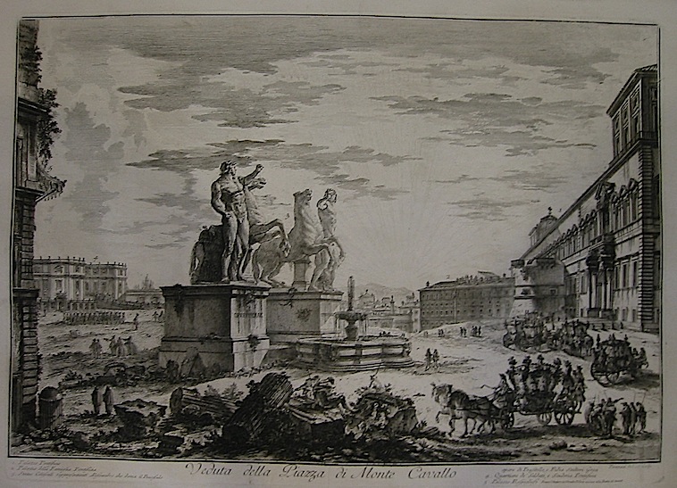 Piranesi Giovanni Battista (1720-1778) Veduta della Piazza di Monte Cavallo 1800-1807 Parigi